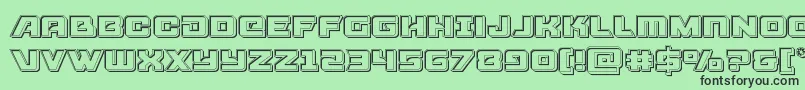 Aircruiserengrave Font – Black Fonts on Green Background