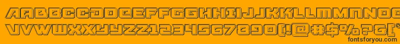 Aircruiserengrave Font – Black Fonts on Orange Background
