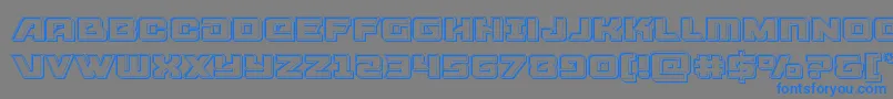 Aircruiserengrave Font – Blue Fonts on Gray Background