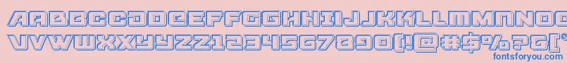 Aircruiserengrave Font – Blue Fonts on Pink Background