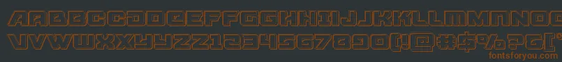 Aircruiserengrave Font – Brown Fonts on Black Background