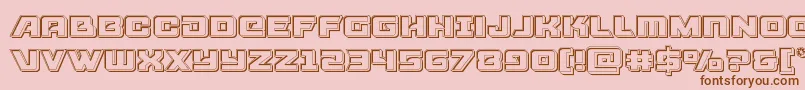 Шрифт Aircruiserengrave – коричневые шрифты на розовом фоне