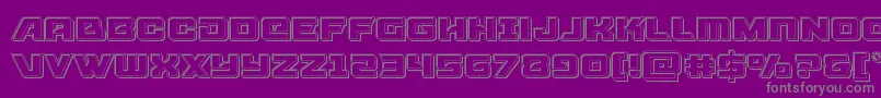 Aircruiserengrave Font – Gray Fonts on Purple Background
