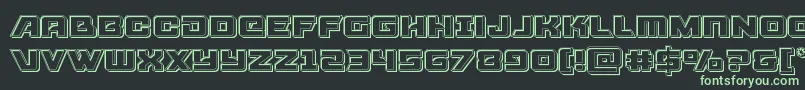 Aircruiserengrave Font – Green Fonts on Black Background