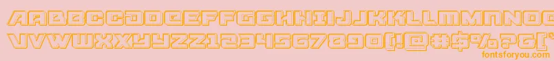 Aircruiserengrave Font – Orange Fonts on Pink Background