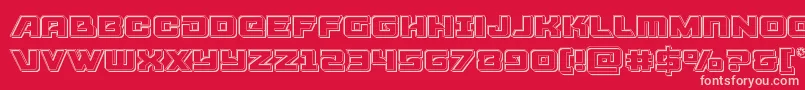 フォントAircruiserengrave – 赤い背景にピンクのフォント