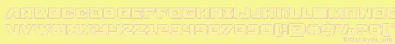 Aircruiserengrave Font – Pink Fonts on Yellow Background