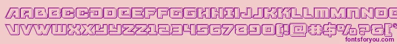 Шрифт Aircruiserengrave – фиолетовые шрифты на розовом фоне