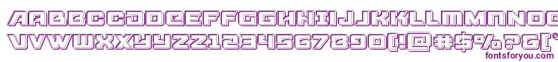 Шрифт Aircruiserengrave – фиолетовые шрифты на белом фоне