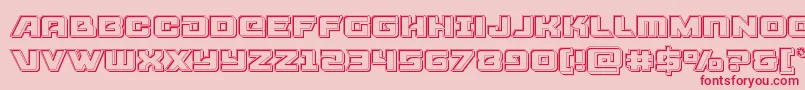 Aircruiserengrave Font – Red Fonts on Pink Background