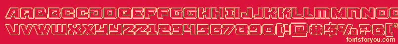 Aircruiserengrave Font – Yellow Fonts on Red Background