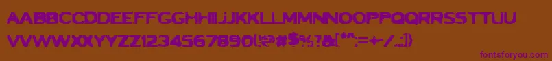 VtcbadluckRegular Font – Purple Fonts on Brown Background
