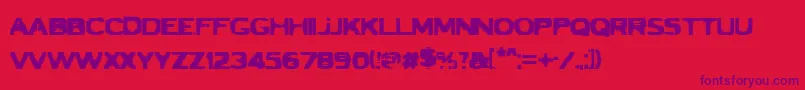 VtcbadluckRegular Font – Purple Fonts on Red Background