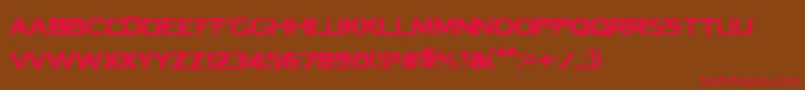 VtcbadluckRegular Font – Red Fonts on Brown Background