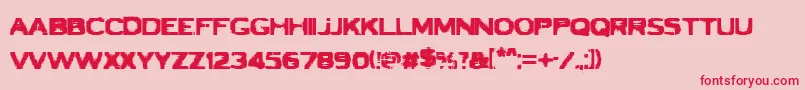 VtcbadluckRegular Font – Red Fonts on Pink Background
