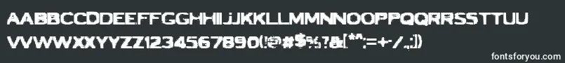 VtcbadluckRegular Font – White Fonts on Black Background