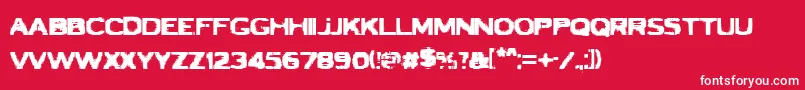 フォントVtcbadluckRegular – 赤い背景に白い文字
