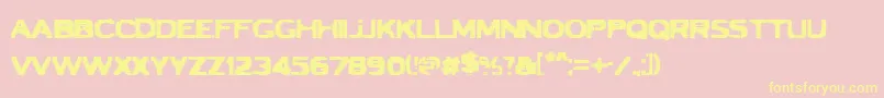 VtcbadluckRegular Font – Yellow Fonts on Pink Background