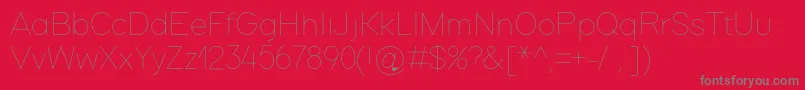 Weitere Informationen zur Softline-Schriftart Softline-Schriftart – Graue Schriften auf rotem Hintergrund