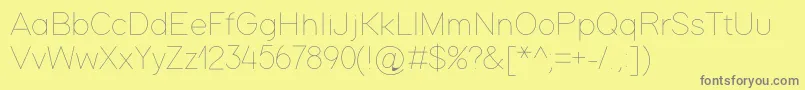 Więcej informacji o czcionce Softline Czcionka Softline – szare czcionki na żółtym tle