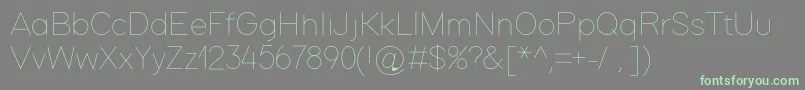 フォントSoftline – 灰色の背景に緑のフォント