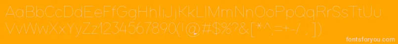 Softline-Schriftart – Rosa Schriften auf orangefarbenem Hintergrund