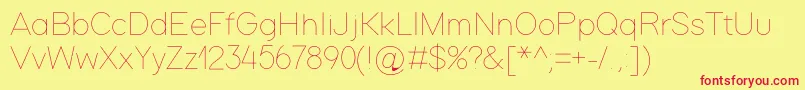 Softline Font – Red Fonts on Yellow Background