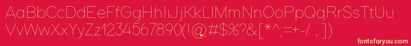 Softline Font – Yellow Fonts on Red Background