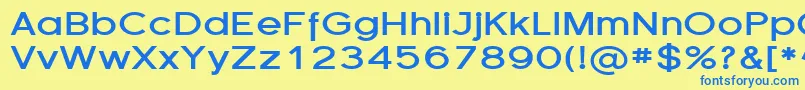 FlorencesansExpBold Font – Blue Fonts on Yellow Background