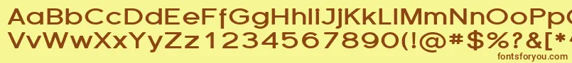 FlorencesansExpBold Font – Brown Fonts on Yellow Background