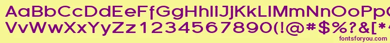 FlorencesansExpBold Font – Purple Fonts on Yellow Background