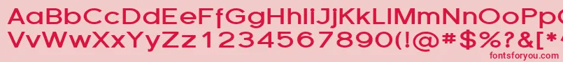 フォントFlorencesansExpBold – ピンクの背景に赤い文字