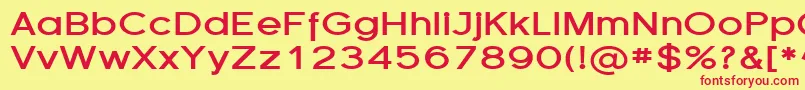 FlorencesansExpBold Font – Red Fonts on Yellow Background