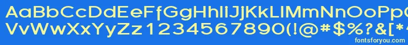 FlorencesansExpBold Font – Yellow Fonts on Blue Background
