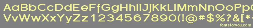 FlorencesansExpBold-Schriftart – Gelbe Schriften auf grauem Hintergrund