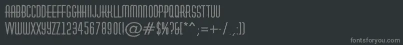 フォントHuxleyroughBold – 黒い背景に灰色の文字