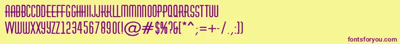 Czcionka HuxleyroughBold – fioletowe czcionki na żółtym tle