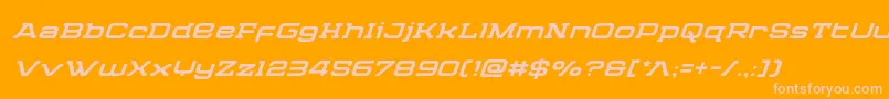フォントCydoniacenturysuperital – オレンジの背景にピンクのフォント