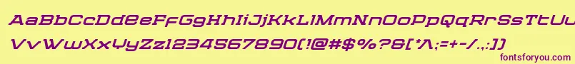 Cydoniacenturysuperital Font – Purple Fonts on Yellow Background