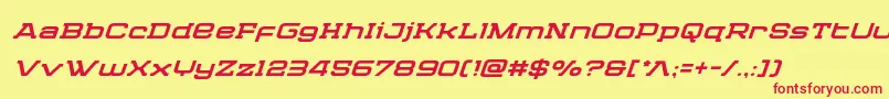 Cydoniacenturysuperital Font – Red Fonts on Yellow Background