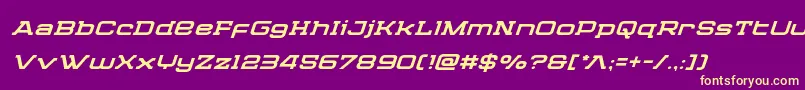 Cydoniacenturysuperital Font – Yellow Fonts on Purple Background