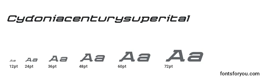 Cydoniacenturysuperital Font Sizes