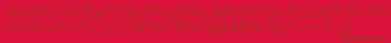 Шрифт LibrefranklinThinitalic – коричневые шрифты на красном фоне
