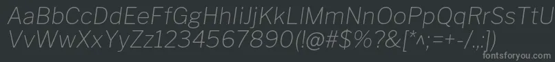 LibrefranklinThinitalic Font – Gray Fonts on Black Background