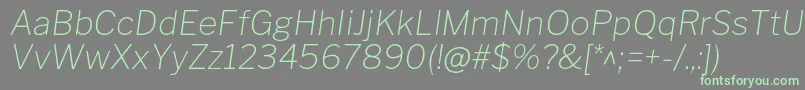 LibrefranklinThinitalic Font – Green Fonts on Gray Background