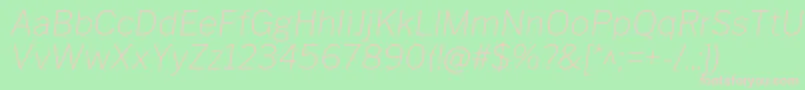 LibrefranklinThinitalic Font – Pink Fonts on Green Background