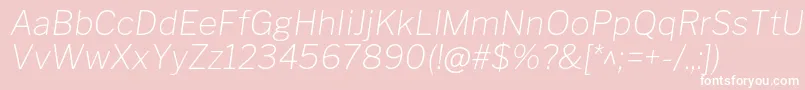 LibrefranklinThinitalic Font – White Fonts on Pink Background