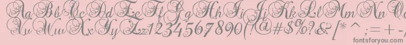 Precious Font – Gray Fonts on Pink Background