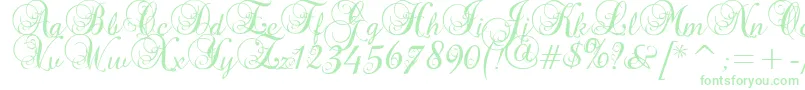 Precious Font – Green Fonts on White Background