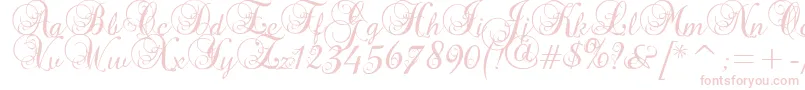 Precious Font – Pink Fonts on White Background
